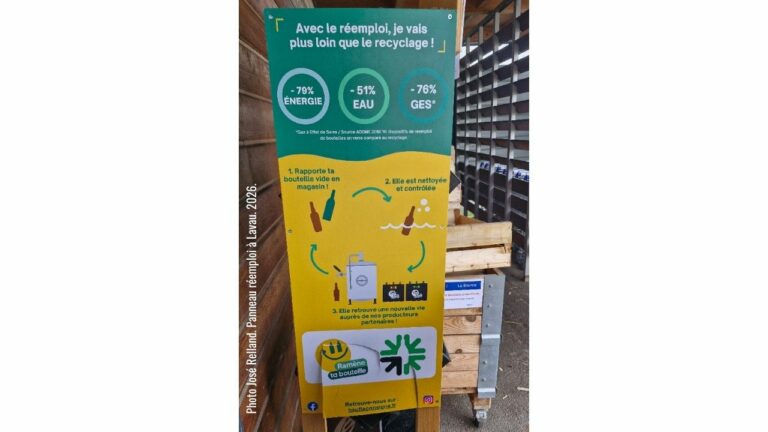 Panneau Réemploi BioCoop Lavau 2026